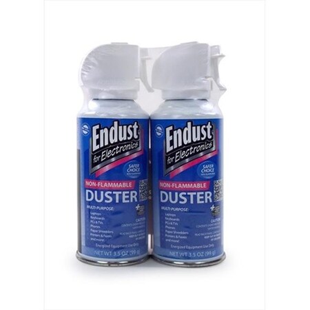 Endust For Electronics Endust for Electronics 246050 Twin Pack 3.5oz Duster NON-FLAMABLE withBitterant 246050